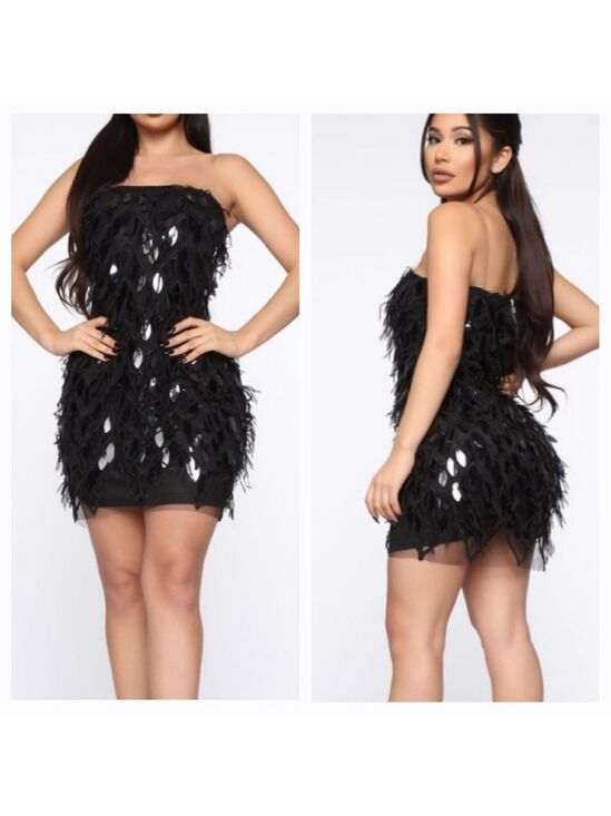 Fashion Nova Dresses & Skirts - NWT Fashion Nova Feathery Twirl Mini Dress, Size M
